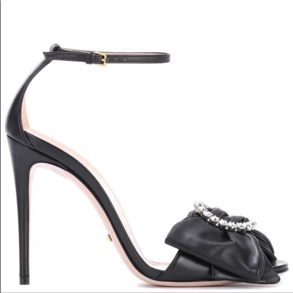 GUCCI Black Nappa Charlotte Lambskin Sandals, Black Size 40 with Box - Picture 17 of 17